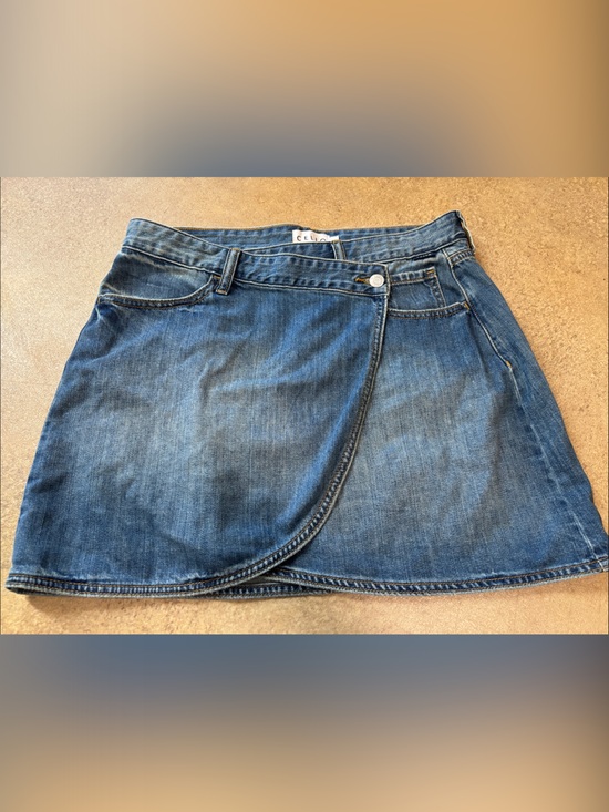 Cello Dresses & Skirts - Cello Denim Wrap Mini Skirt - Blue Wash